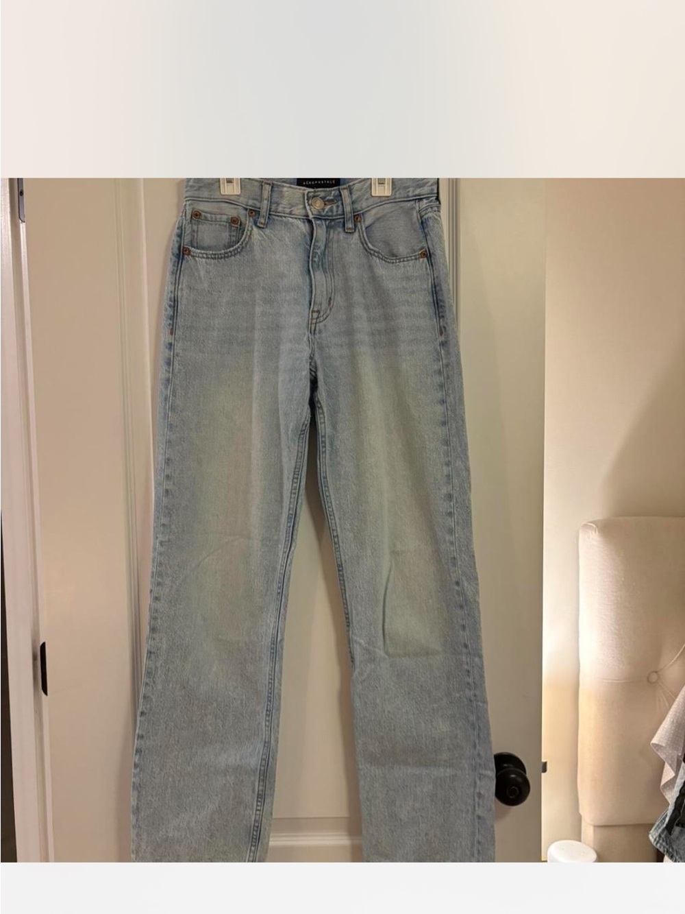 Aeropostale Light Blue Wide-Leg Jeans